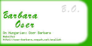 barbara oser business card